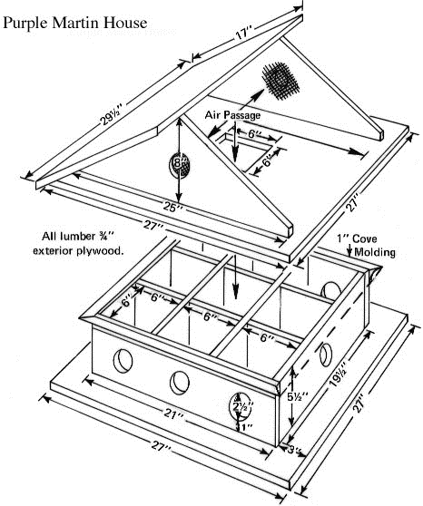 Woodwork Plans To Build A Martin Birdhouse PDF Plans